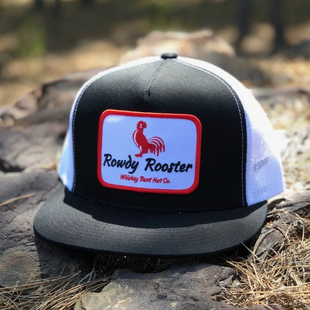 Brand of Bliss All Black Tall Crown Trucker Whiskey Bent Rowdy Rooster Hat