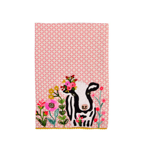Brand of Bliss ARTISTIC COW MOMENT IN TEA TOWEL 19X27"
