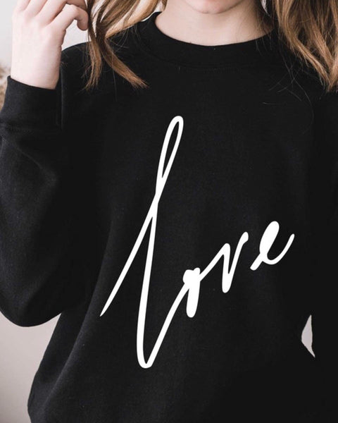 Brand of Bliss Black / Small Love Soft Style Sweatshirt