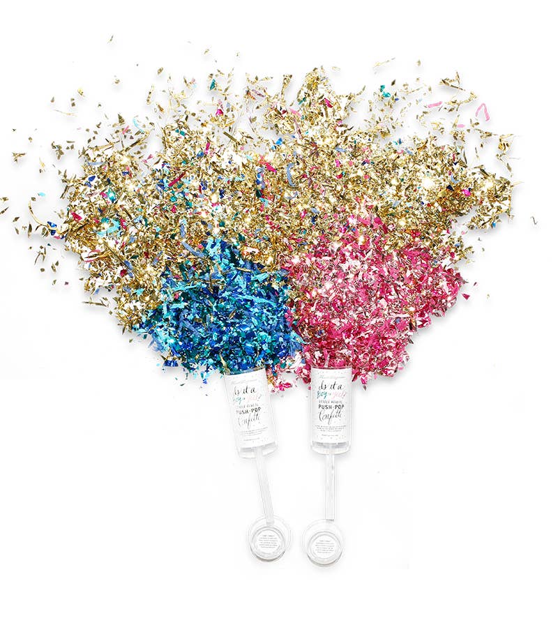 Brand of Bliss *Boy*Gender Reveal Push-Pop Confetti