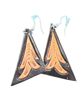 Brand of Bliss Brown Leather Earrings