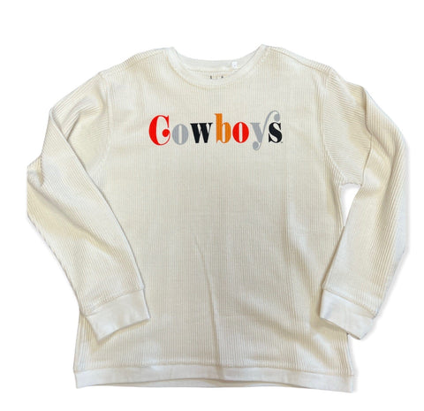 Brand of Bliss Cowboys Waffle Knit Sweatshirt