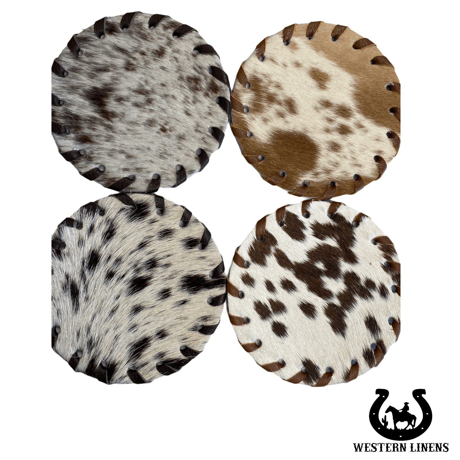 Brand of Bliss Cowhide Coaster Plain