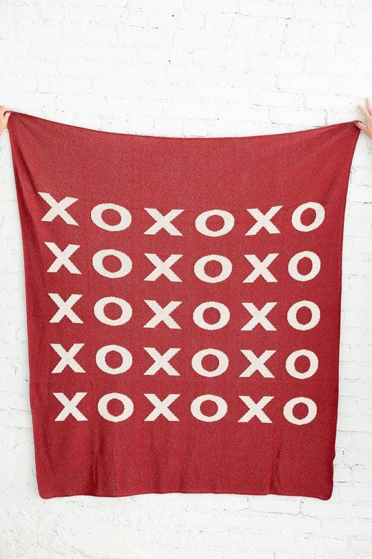 Brand of Bliss Home Decor Made in the USA | XO Throw Blanket | Rust