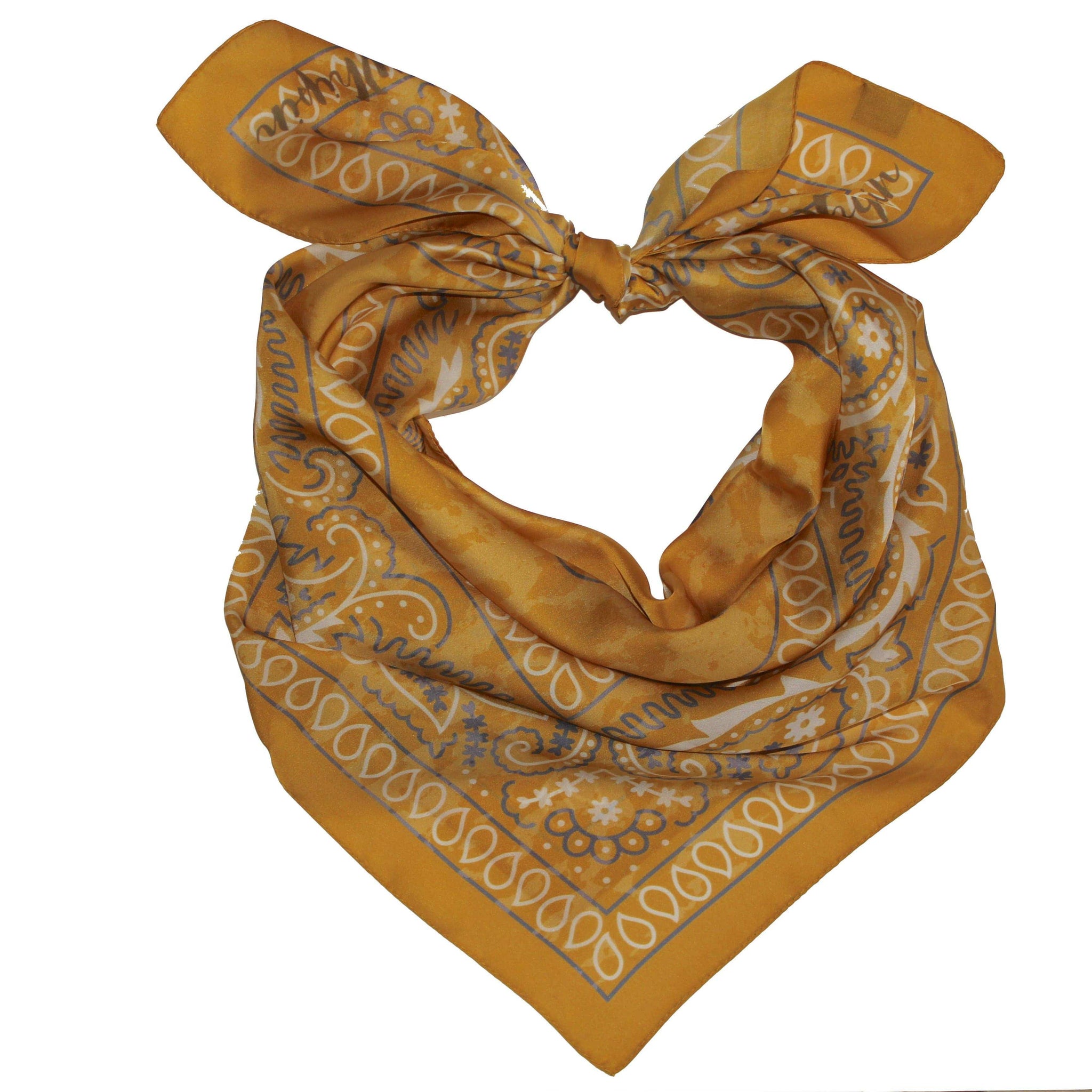 Brand of Bliss Mustard Bandana Print Wild Rag