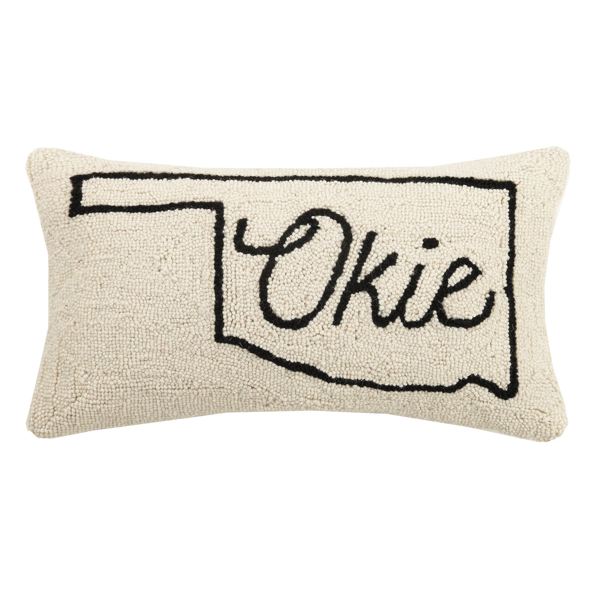 Brand of Bliss Okie Map Oklahoma Hook Pillow