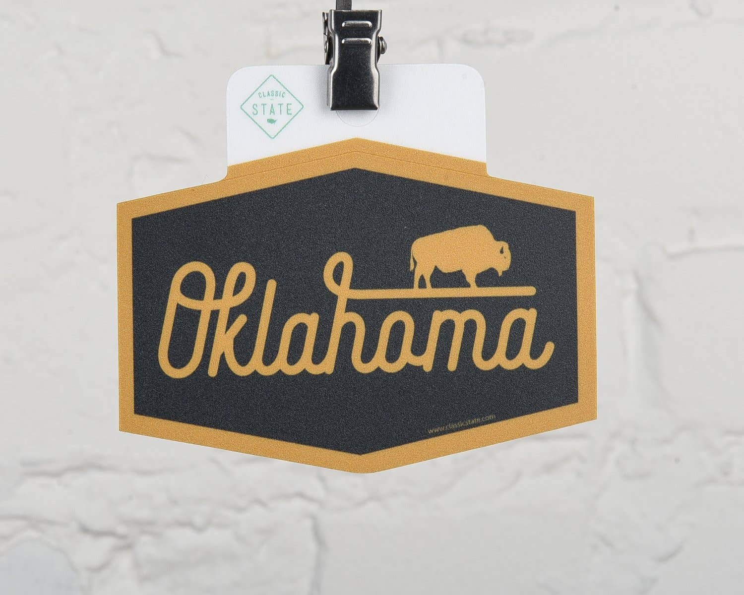 Brand of Bliss Oklahoma Buffalo Script Sticker