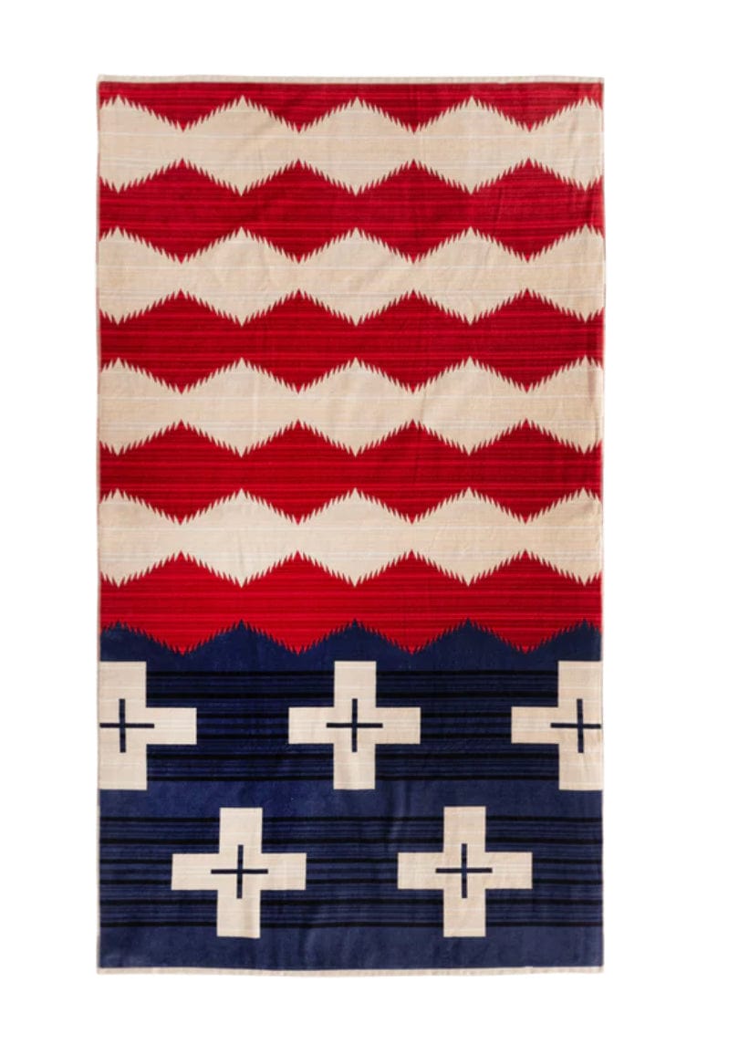 Brand of Bliss Pendleton Brave Star Jacquard Towel Red/White