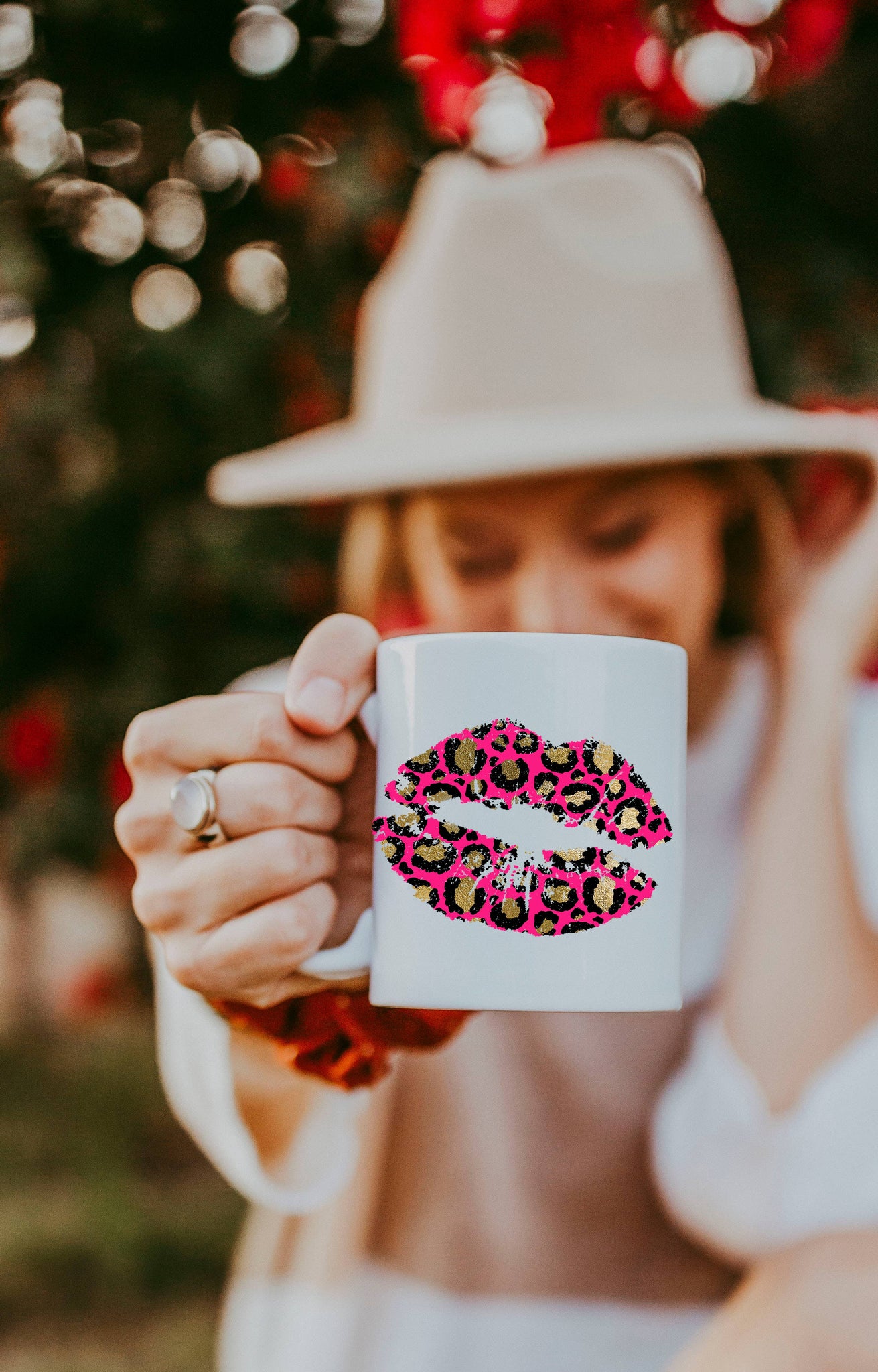 Brand of Bliss Pink Leopard Lips - Coffee Mug
