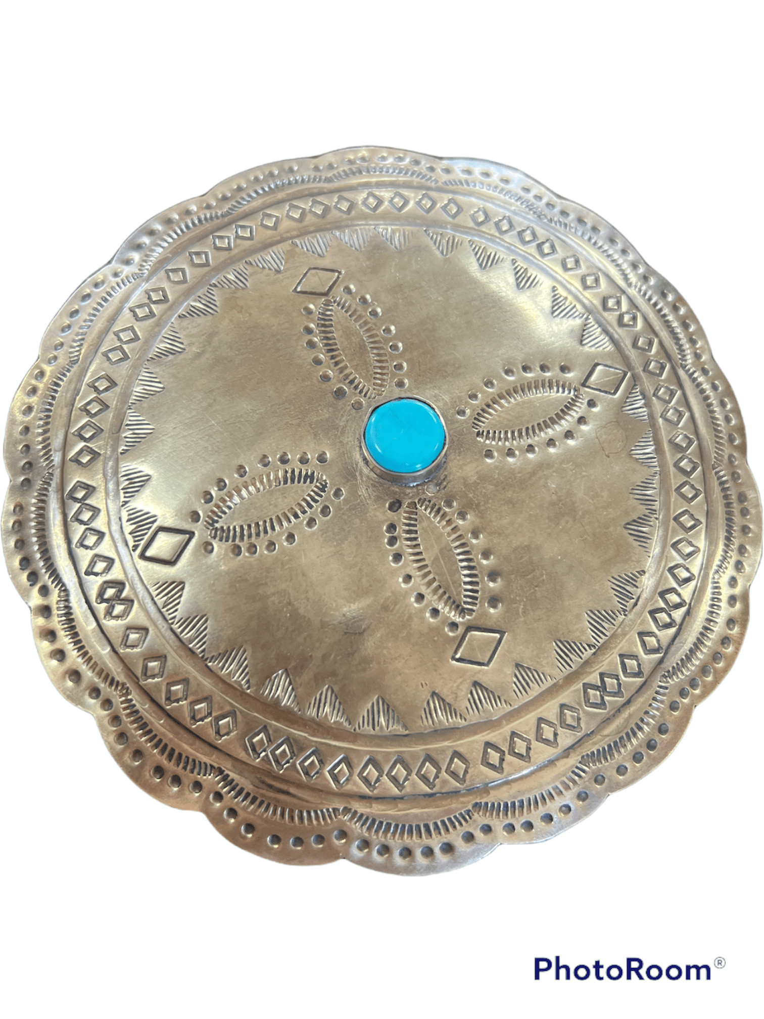 Brand of Bliss Round Rustic Turquoise Jewelry Box