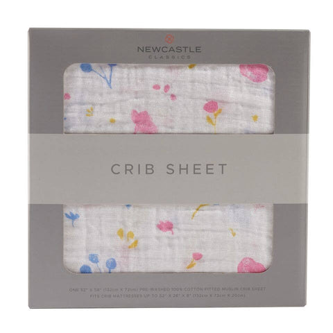 Brand of Bliss Watercolor Flower Crib Sheet