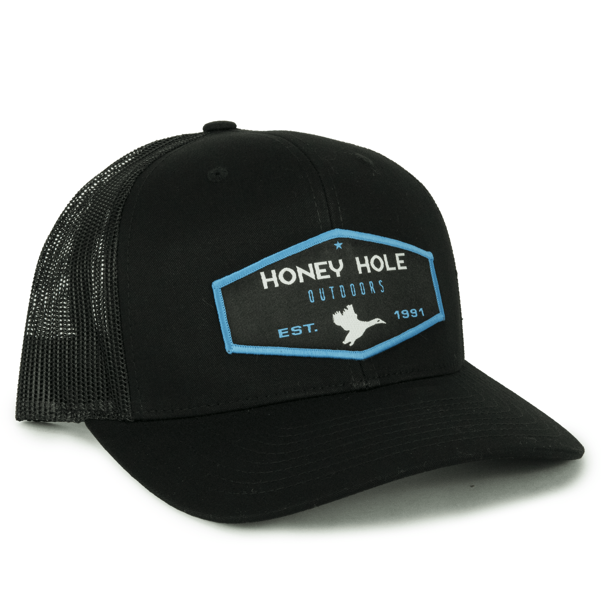 Honey Hole Outdoors Snapback - Duck Hex - Black