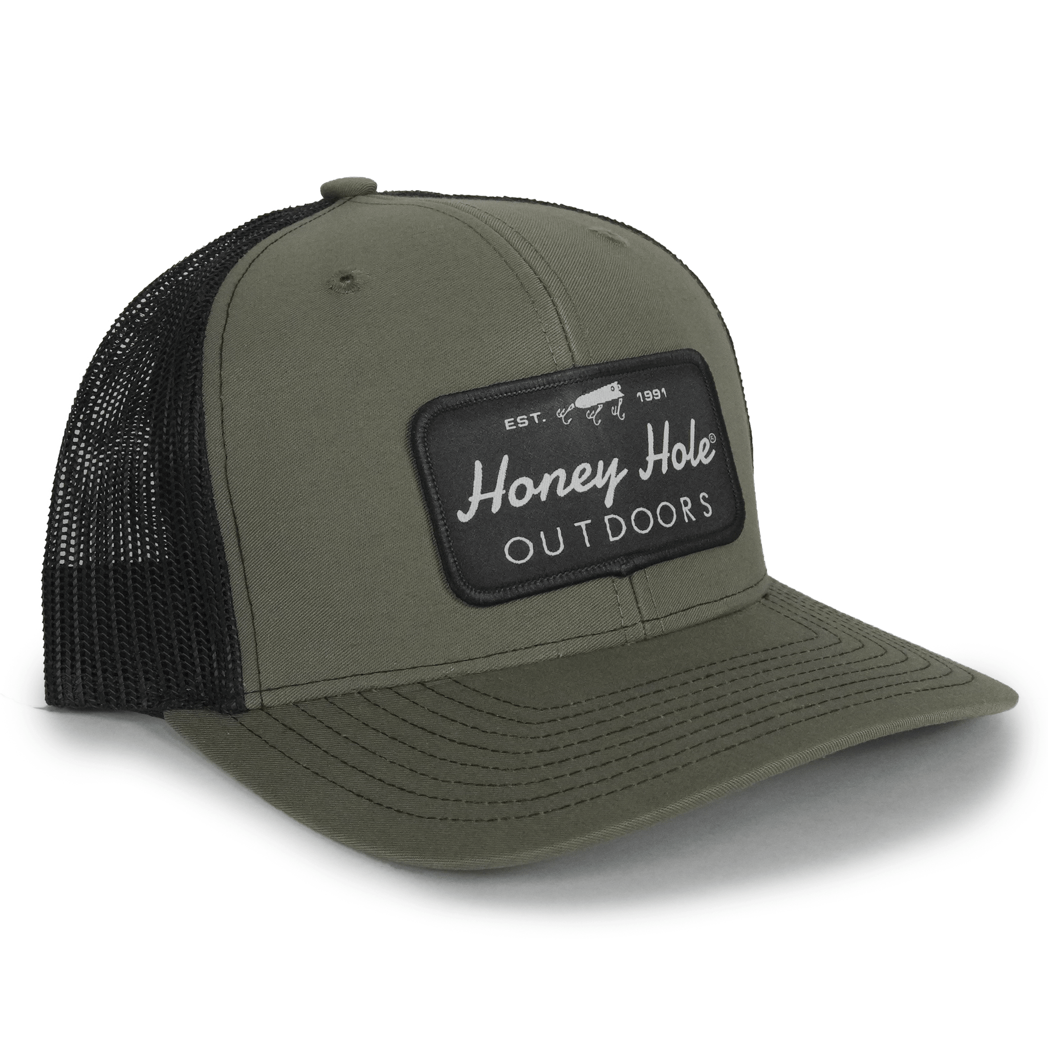 Honey Hole Outdoors Snapback - OG Rec - Loden/Black