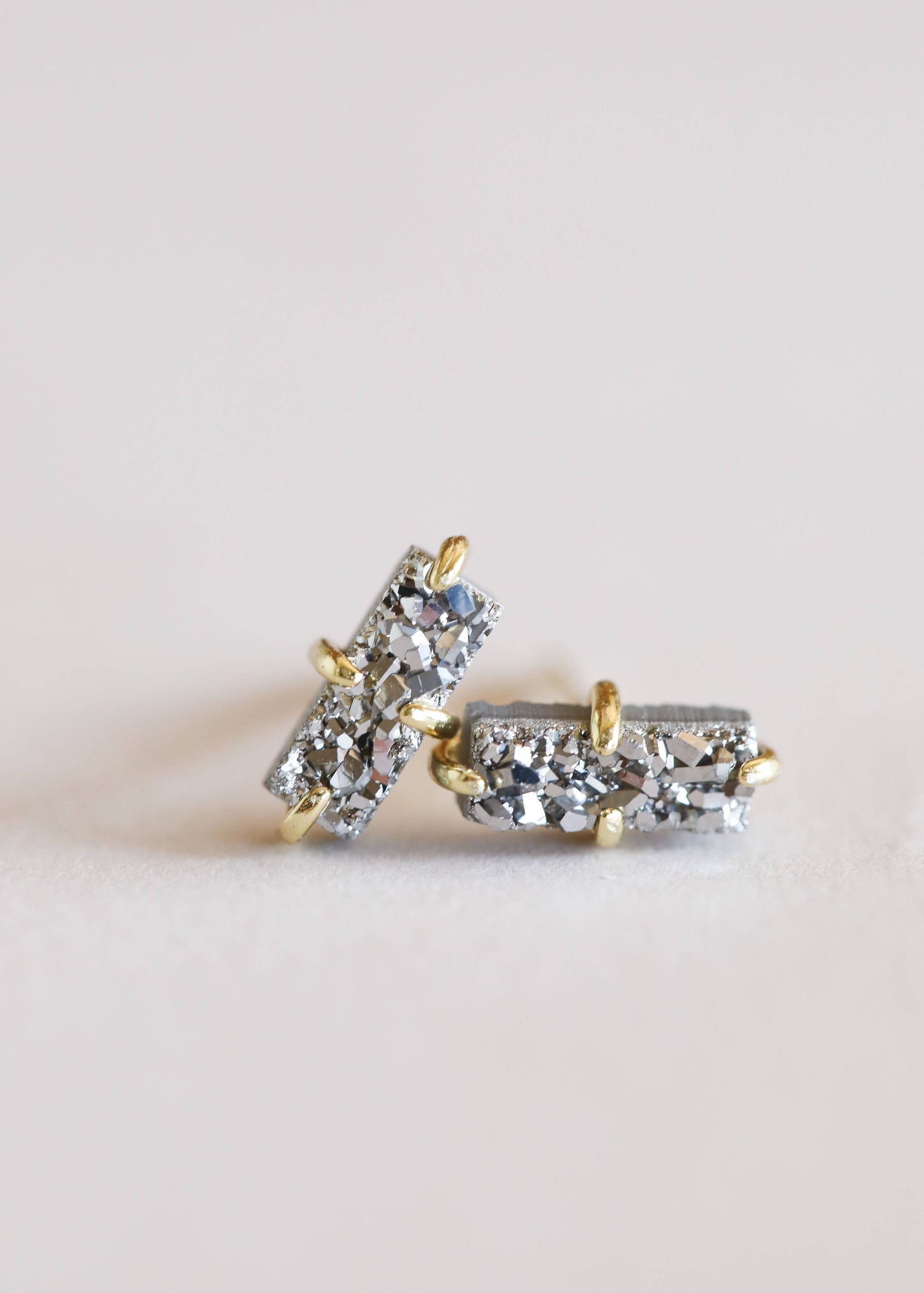 JaxKelly Druzy Bar - Silver