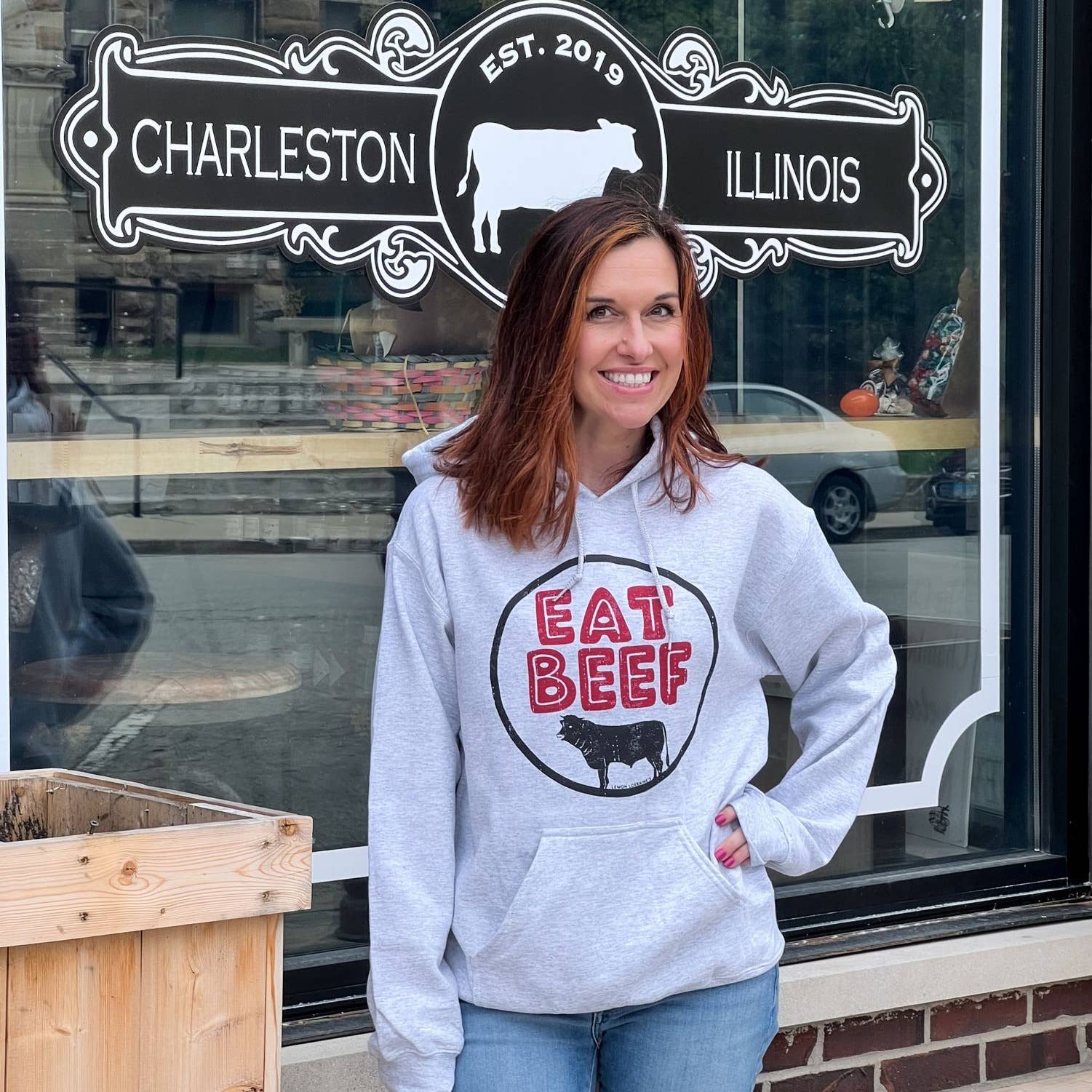 Lemon Lorraine's LLC EAT BEEF  Hoodie