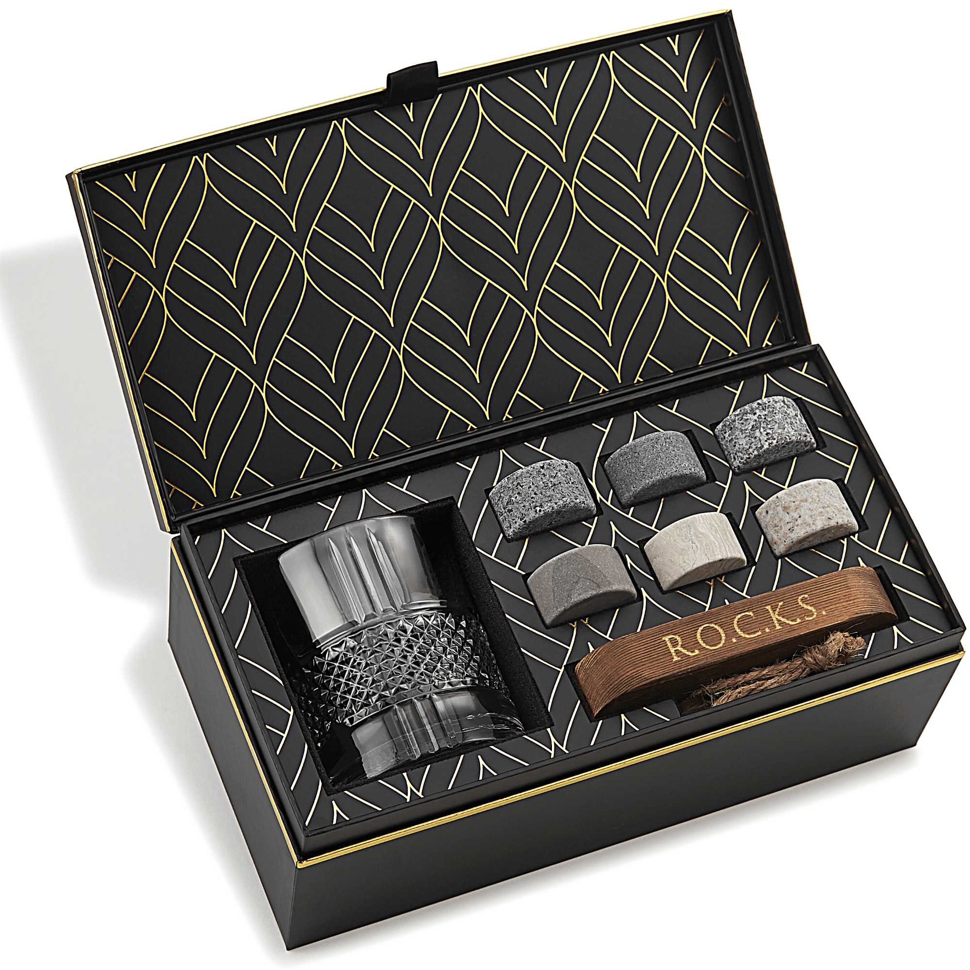 ROCKS Whiskey Chilling Stones Drink The Connoisseur's Set - Reserve Whiskey Glass Edition
