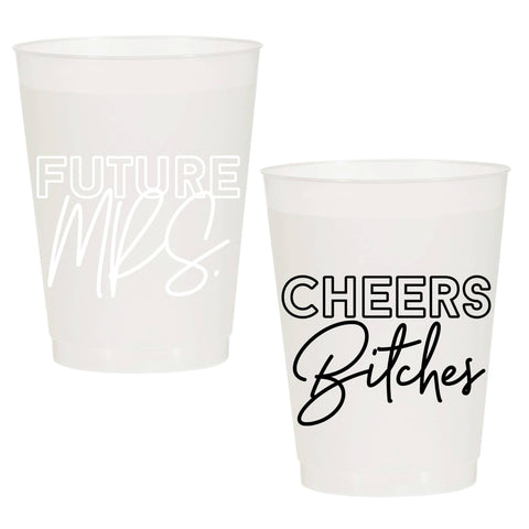 Sip Hip Hooray Drink Future Mrs Bachelorette Party Cheers Bitches Set of 10 Cups