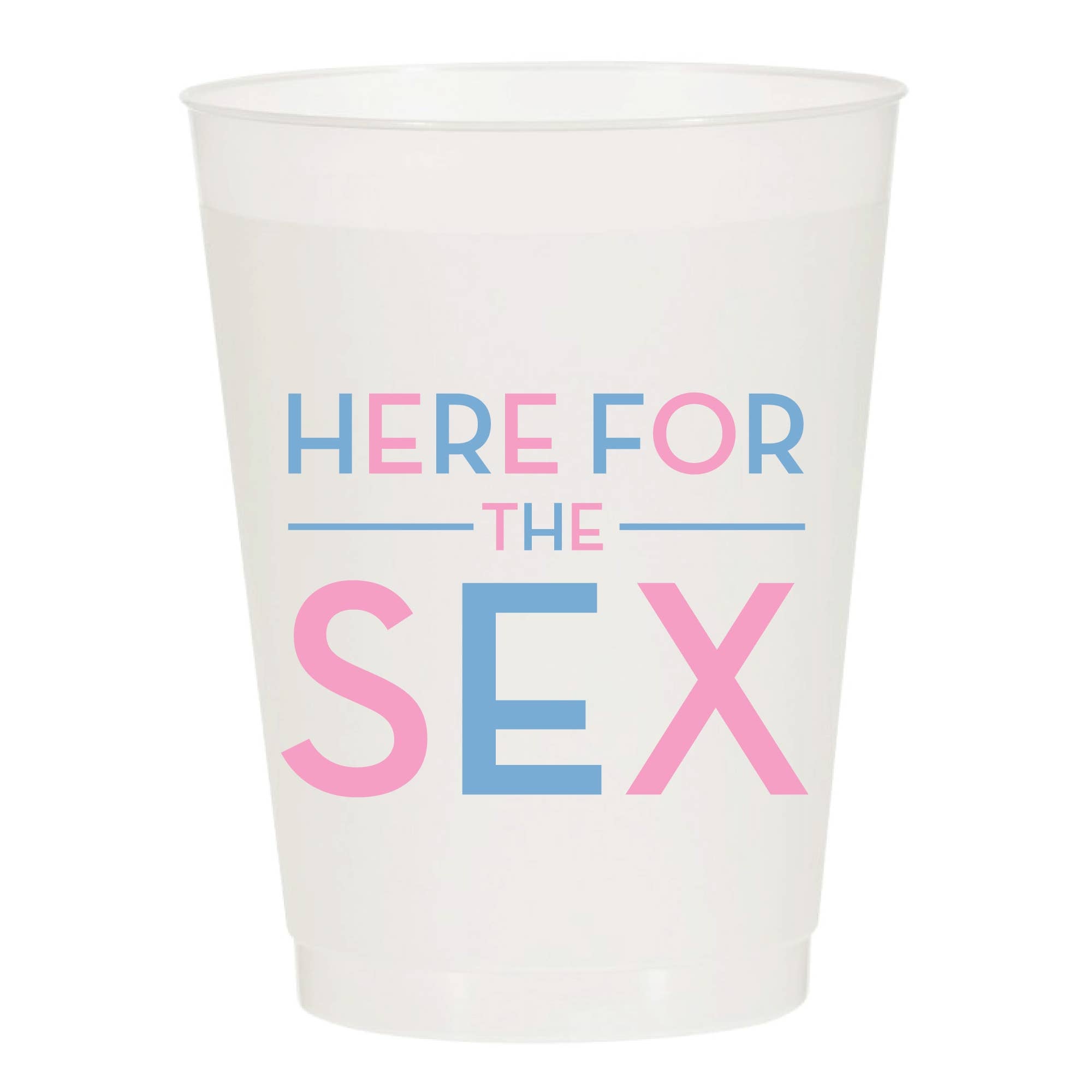 Sip Hip Hooray Drink Here For The Sex Gender Reveal Reusable Cups - Set of 10