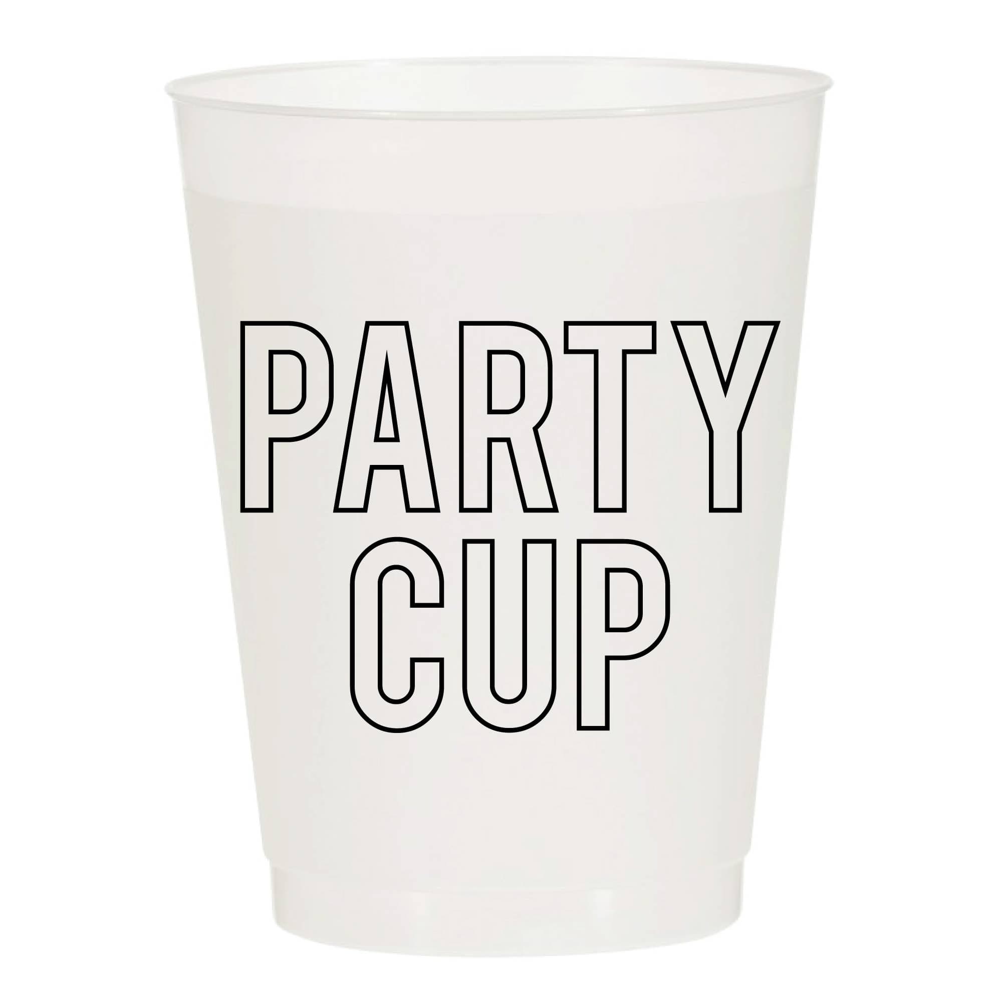 Sip Hip Hooray Drink Party Cup Reusable Cups - Set of 10 Cups