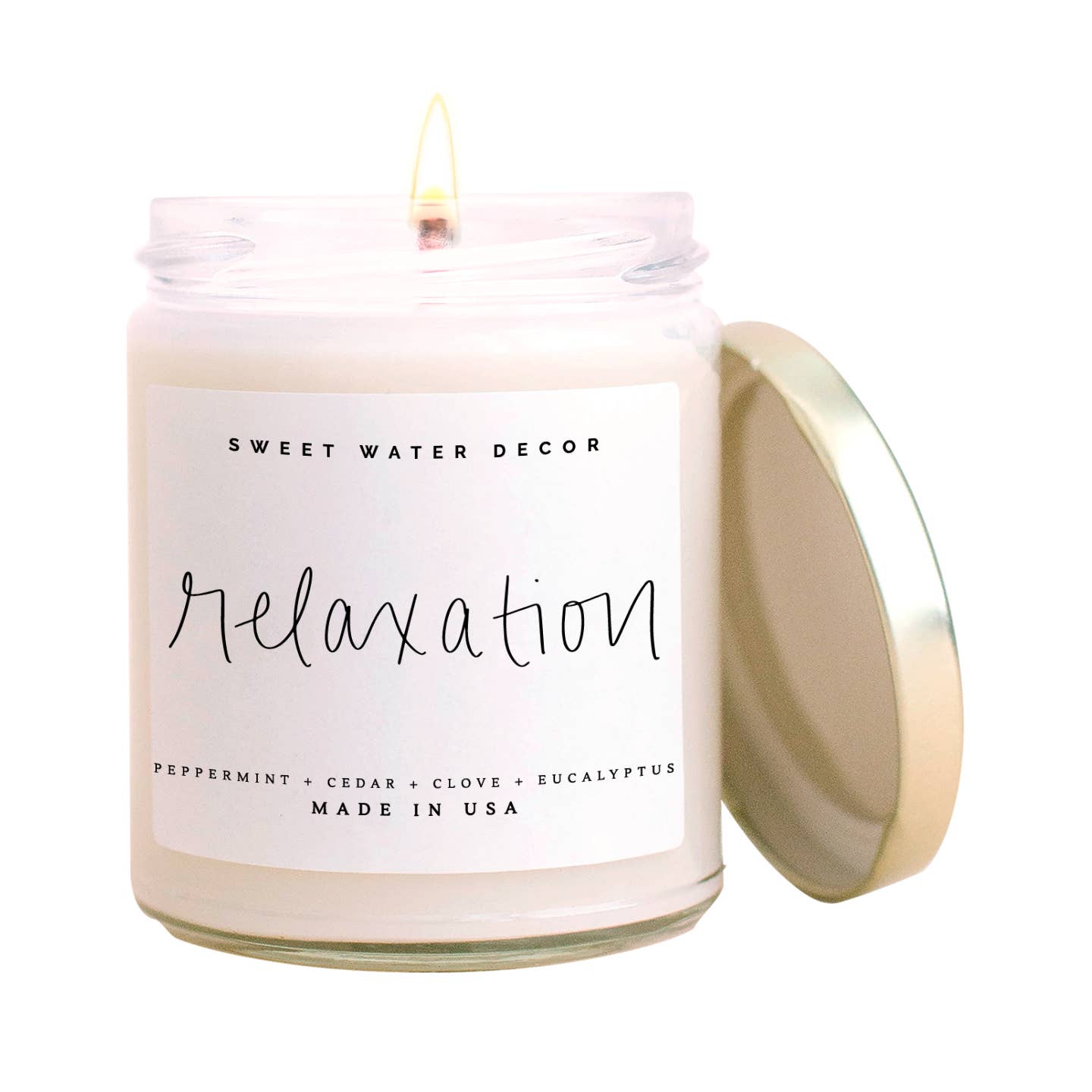 Sweet Water Decor Home Decor default Relaxation Soy Candle - Clear Jar - 9 oz