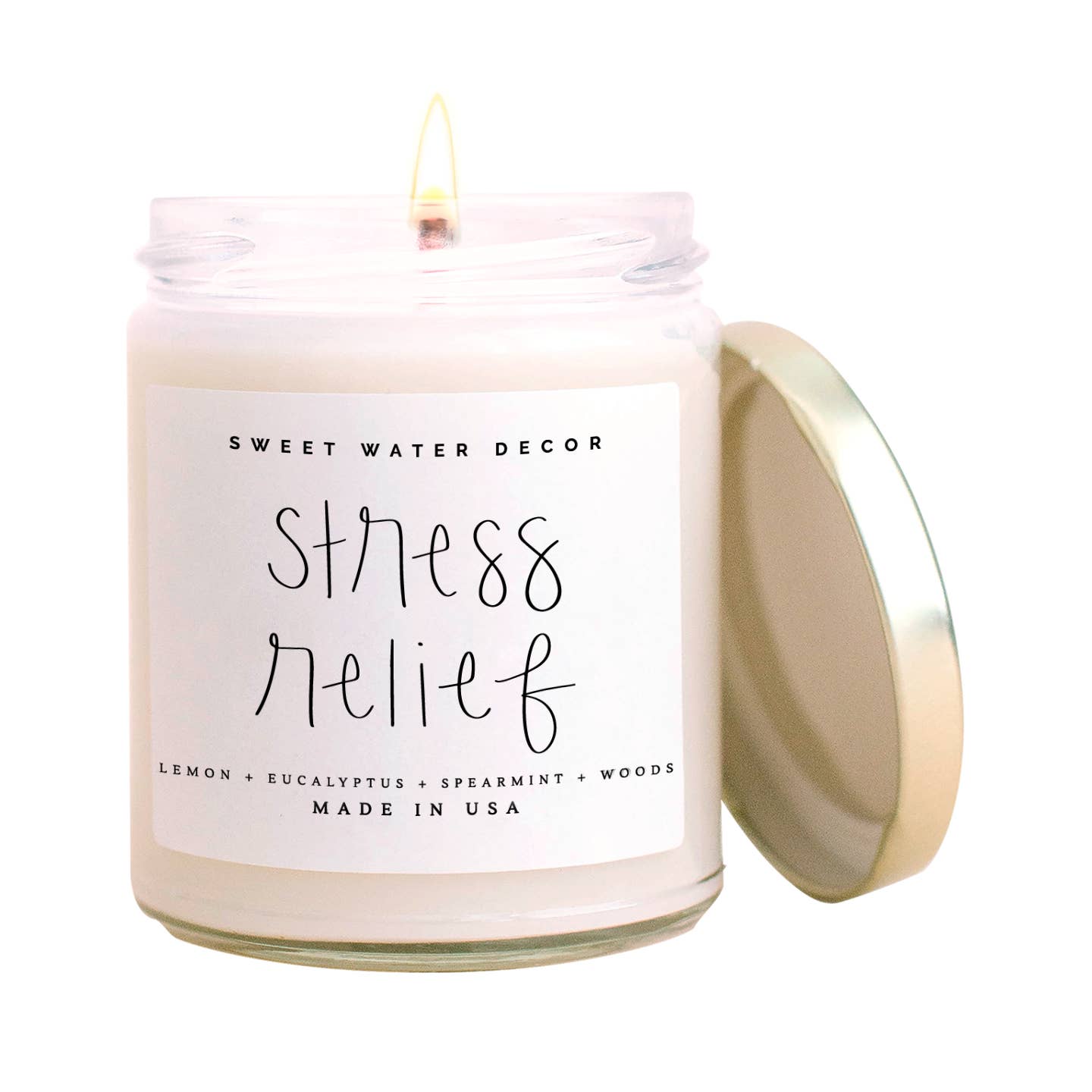 Sweet Water Decor Home Decor default Stress Relief Soy Candle - Clear Jar - 9 oz