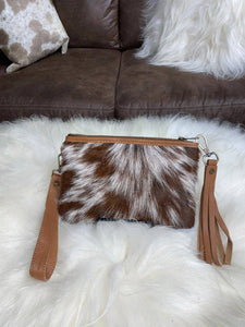 Western Linens Cowhide Medium Pouch