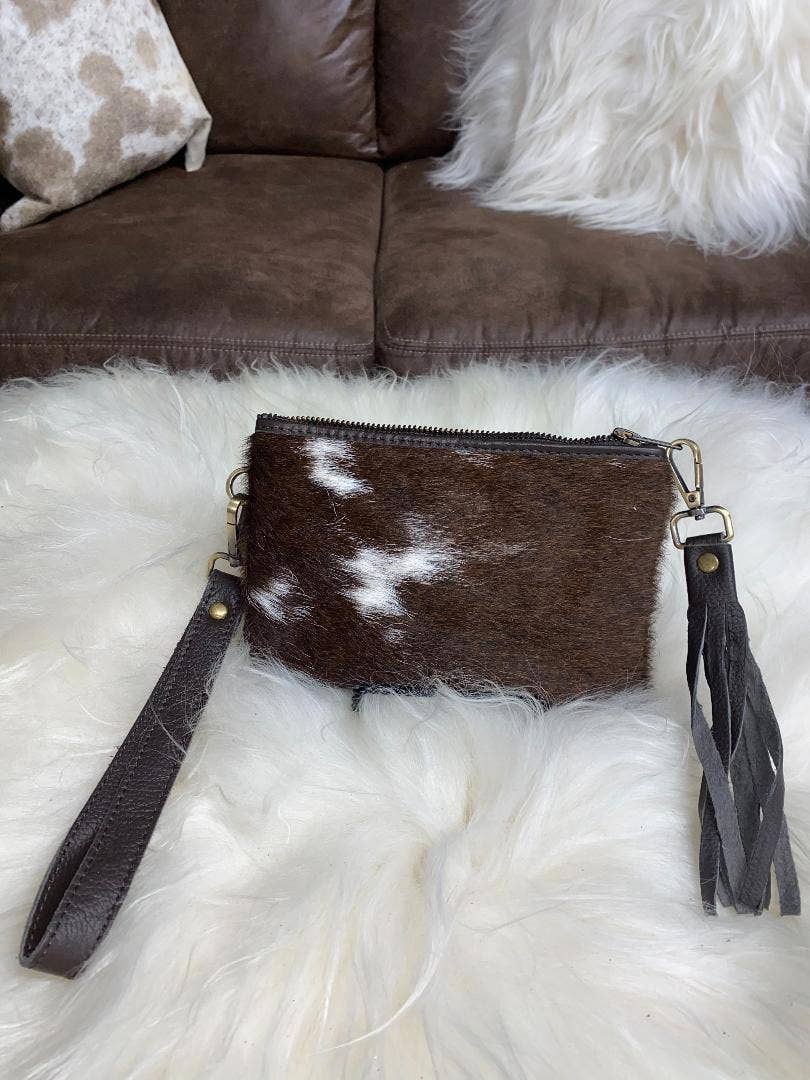 Western Linens Cowhide Medium Pouch